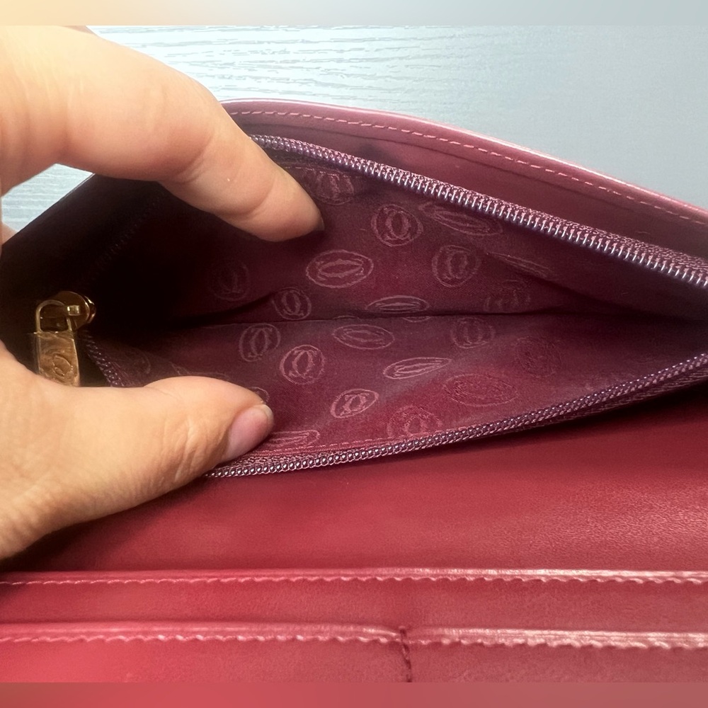 SOLD!❌ Cartier Burgundy Long Wallet - Picture 8 of 14